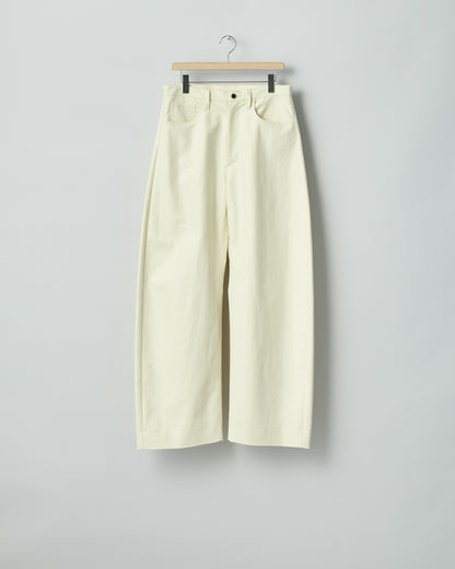 DOUBLE WEAVE COTTON ROUND PANTS