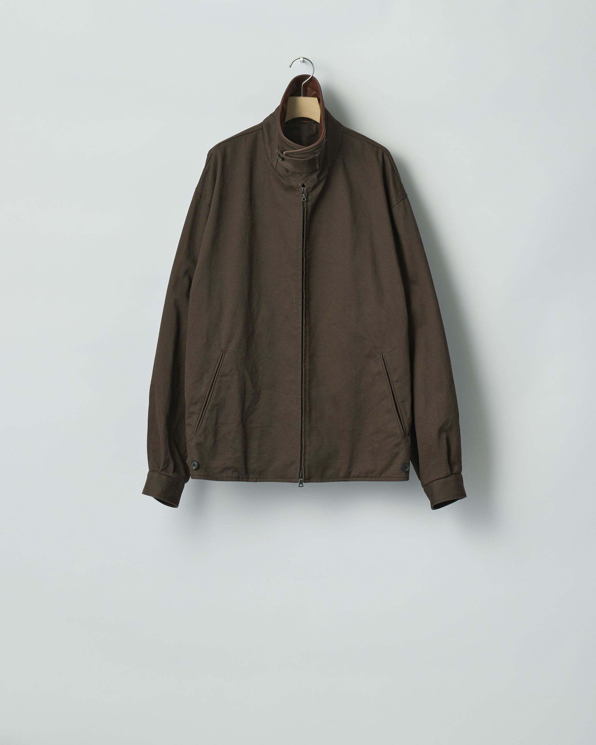 シュタインSulfur Dyed Brushed Chino Jacket SULFUR DYED BRUSHED CHINO ZIP JACKET | SSSTEIN