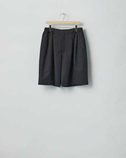 WOOL KERSEY WIDE EASY SHORT TROUSERS