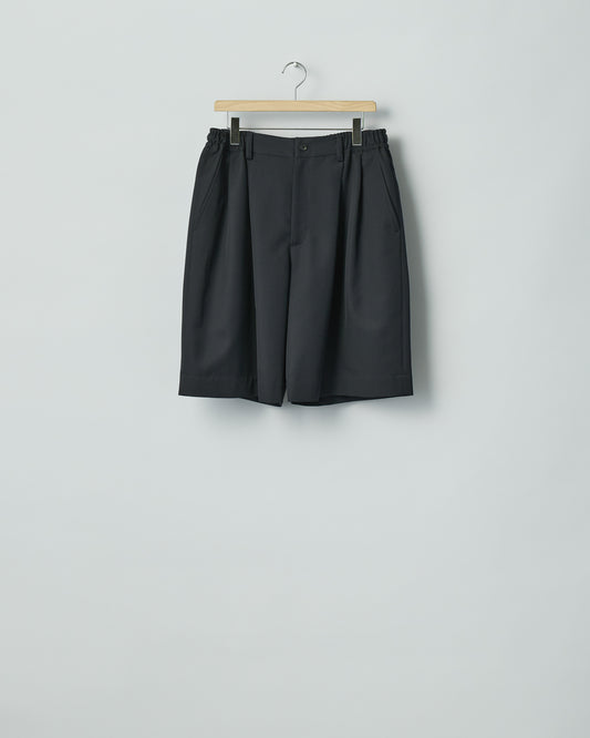 WOOL KERSEY WIDE EASY SHORT TROUSERS