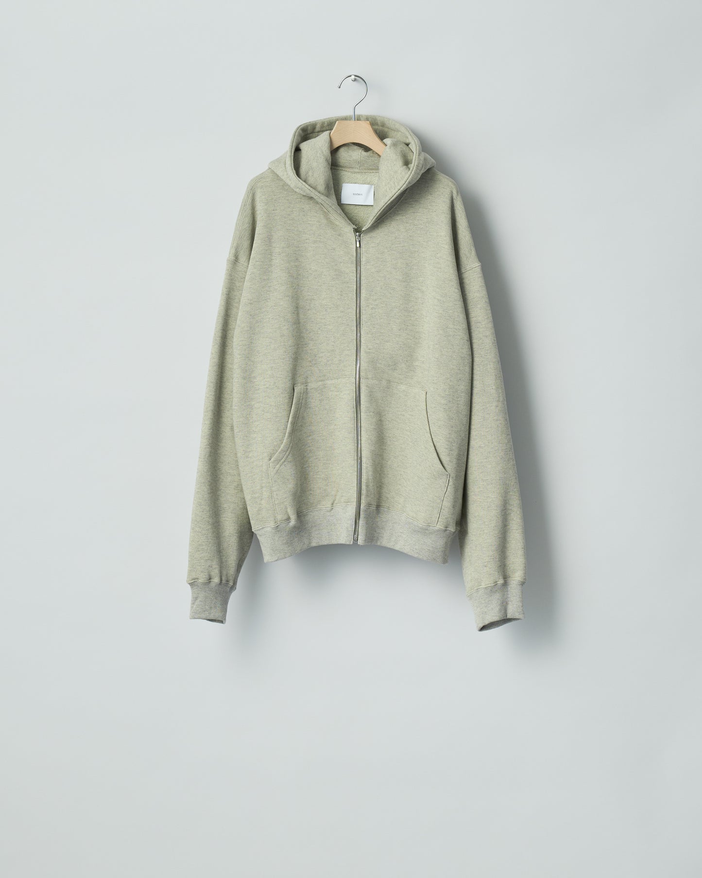 COTTON CASHMERE SWEAT ZIP HOODY