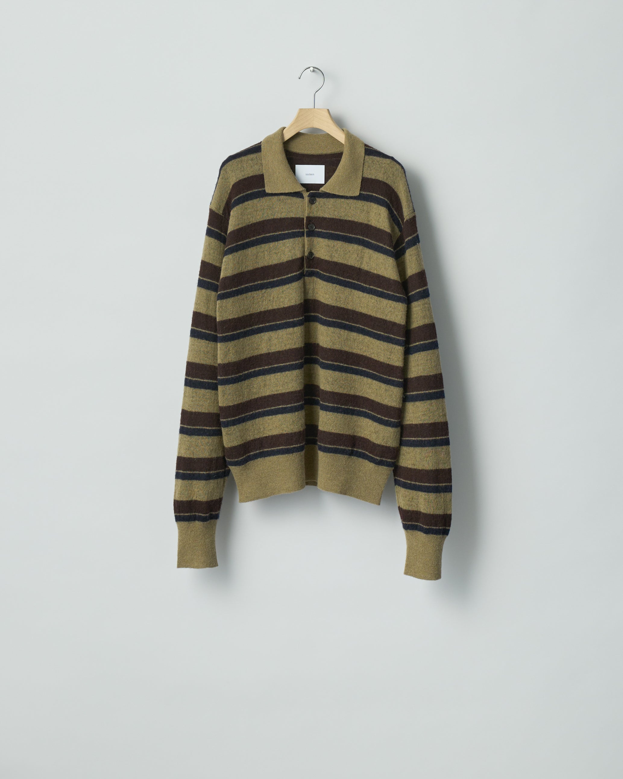 【タグありほぼ未使用】W/AL/NY Knit Stripe Polo LS ssstein | W/AL/NY KNIT STRIPE POLO LS – イデアル公式オンラインショップ