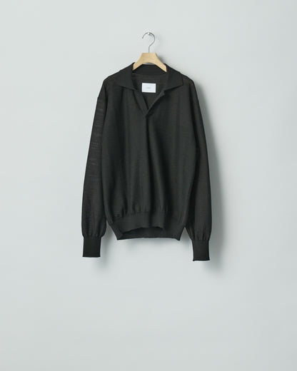 SLUB COTTON KNIT SKIPPER LS