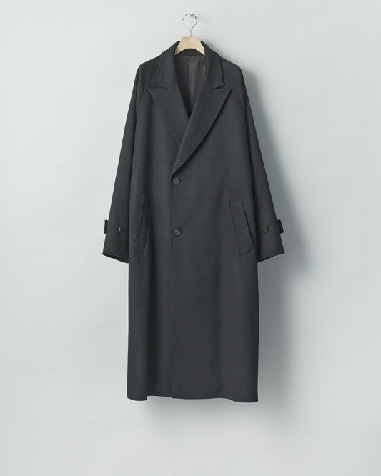 WOOL CASHMERE OVERSIZED PEAK LAPEL CHESTER COAT