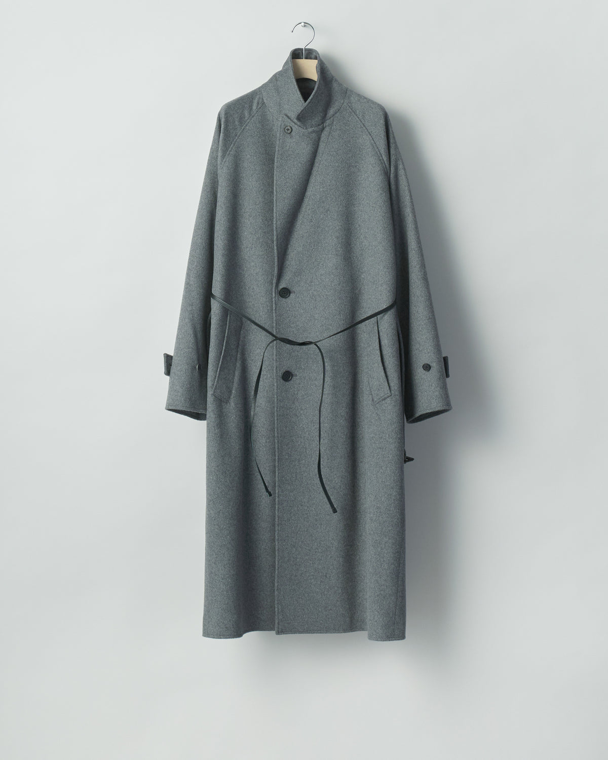 WOOL CASHMERE OVERSIZED PEAK LAPEL CHESTER COAT
