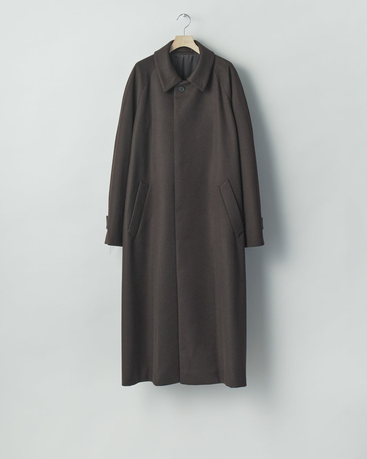 WOOL CASHMERE RAGLAN SLEEVE BALMACAAN COAT