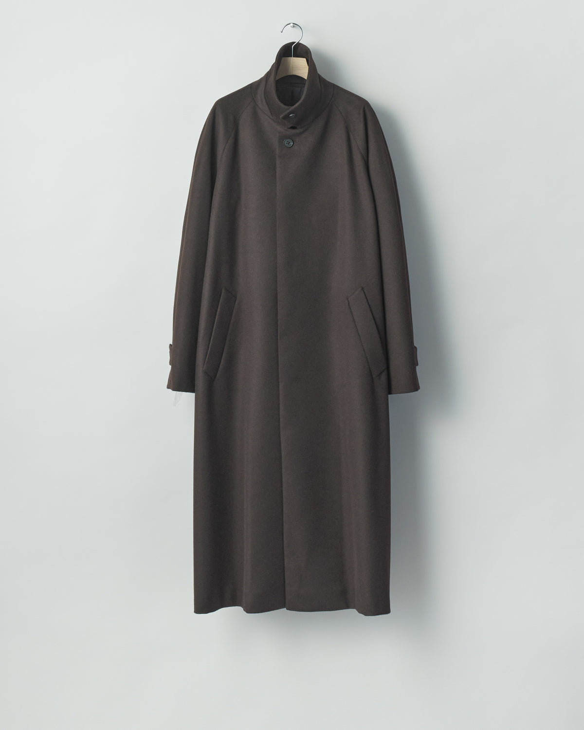 WOOL CASHMERE RAGLAN SLEEVE BALMACAAN COAT