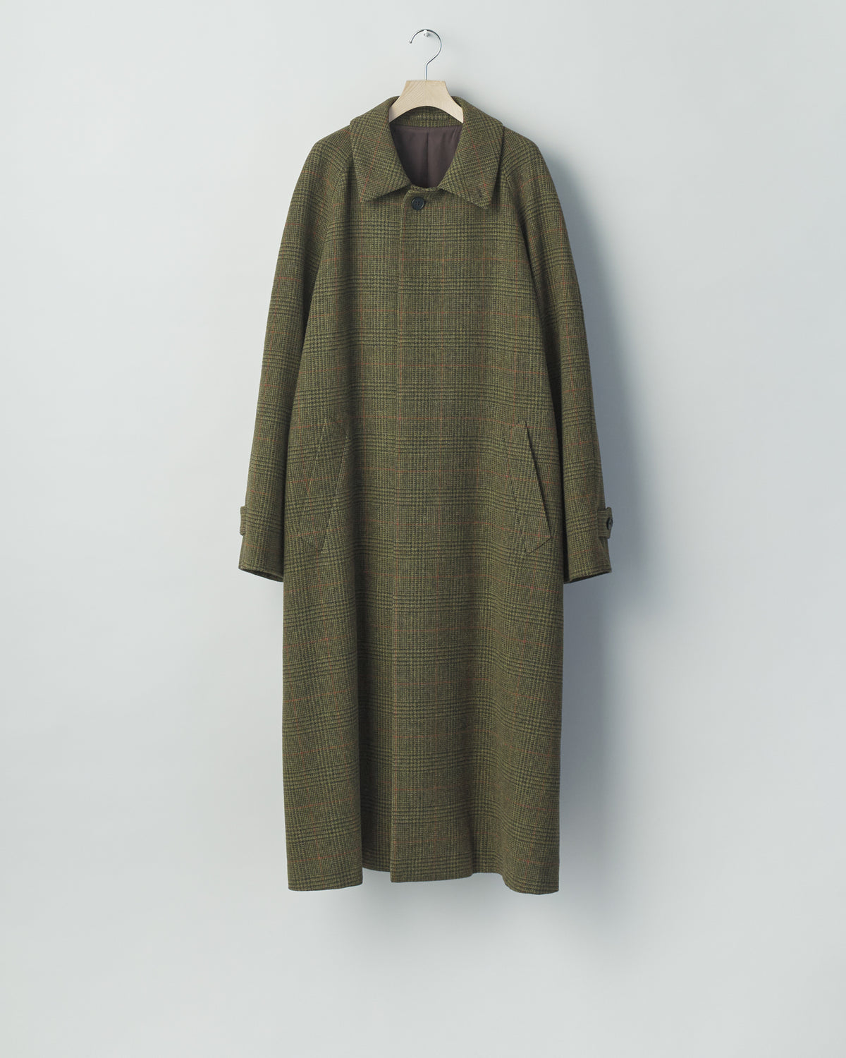 BRITISH TWEED RAGLAN SLEEVE BALMACAAN COAT