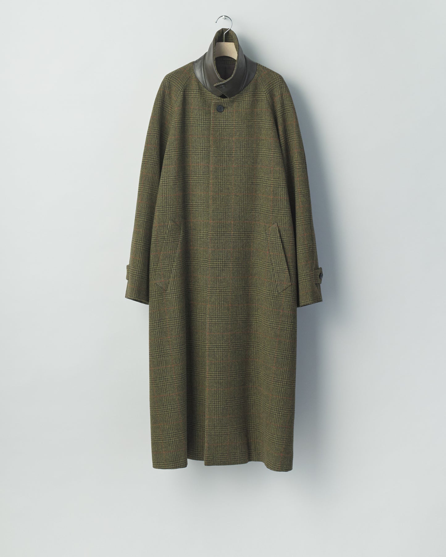 BRITISH TWEED RAGLAN SLEEVE BALMACAAN COAT