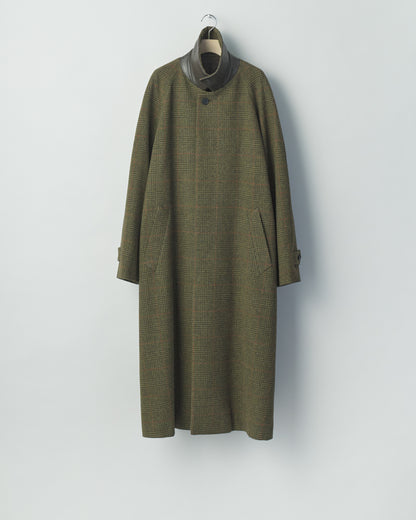 BRITISH TWEED RAGLAN SLEEVE BALMACAAN COAT