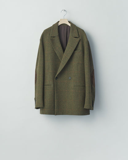 BRITISH TWEED OVERSIZED PEAK LAPEL JACKET