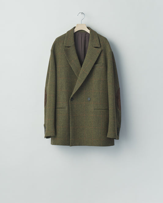 BRITISH TWEED OVERSIZED PEAK LAPEL JACKET