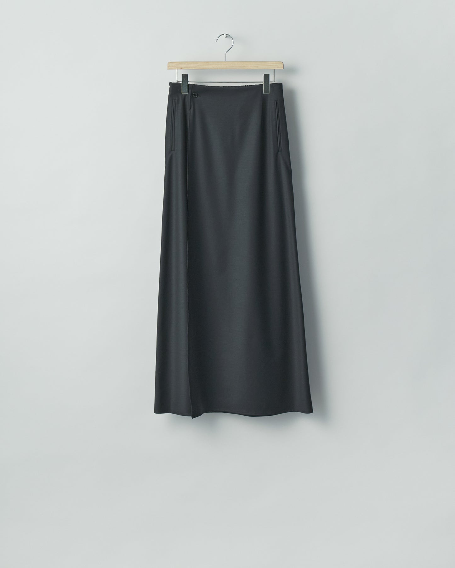 WOOL SILK WRAP SKIRT