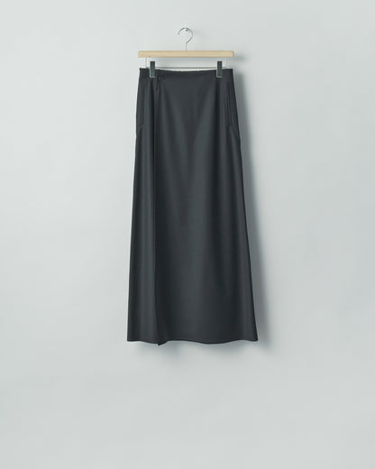 WOOL SILK WRAP SKIRT