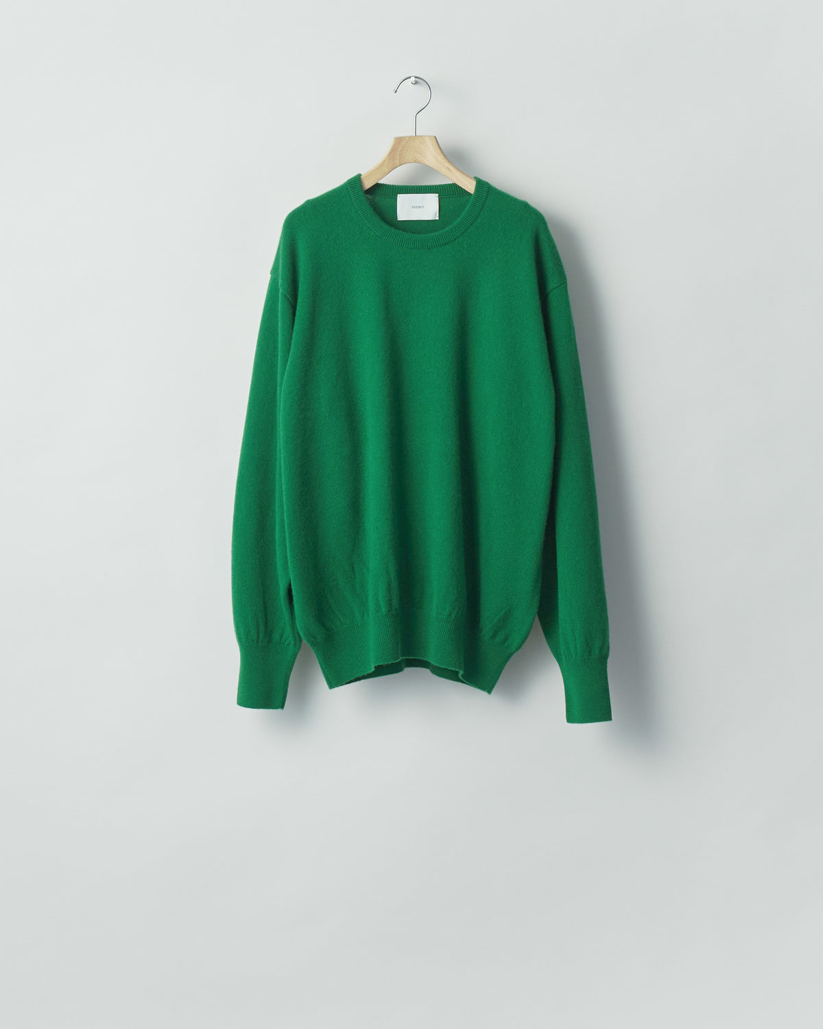 PURE CASHMERE KNIT CREW NECK LS