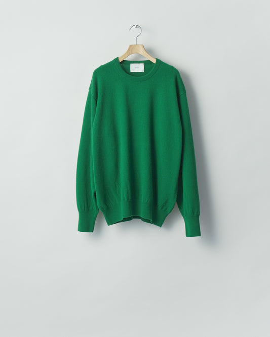 PURE CASHMERE KNIT CREW NECK LS