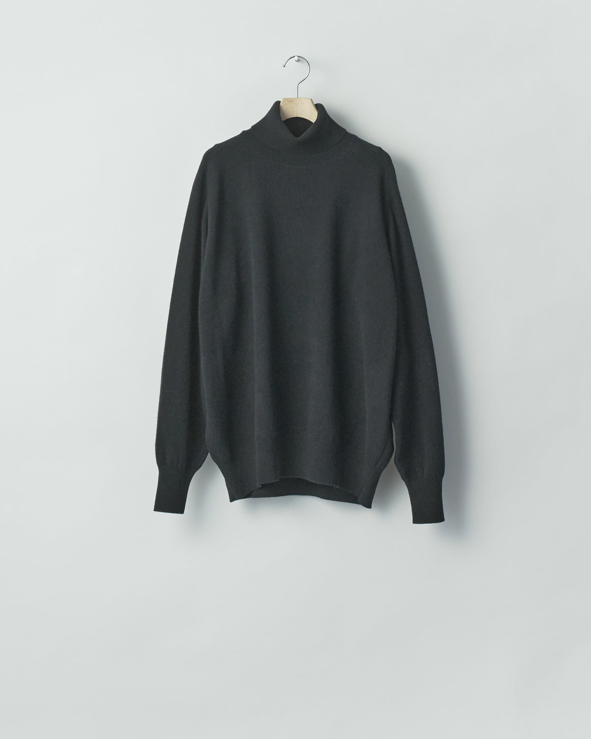 EXTRA FINE WOOL KNIT TURTLE NECK LS