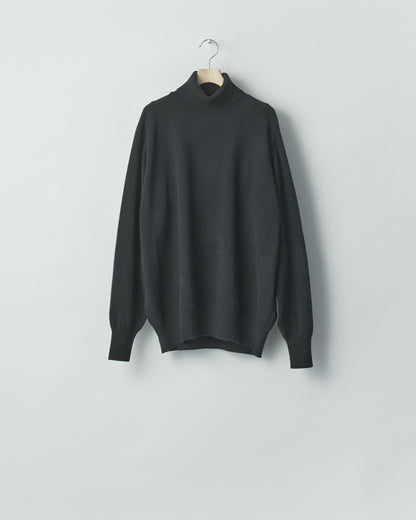 EXTRA FINE WOOL KNIT TURTLE NECK LS