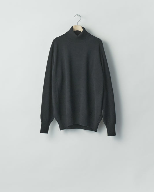EXTRA FINE WOOL KNIT TURTLE NECK LS