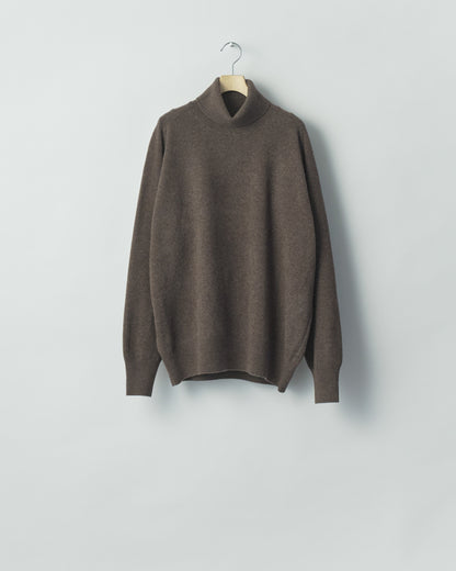 EXTRA FINE WOOL KNIT TURTLE NECK LS