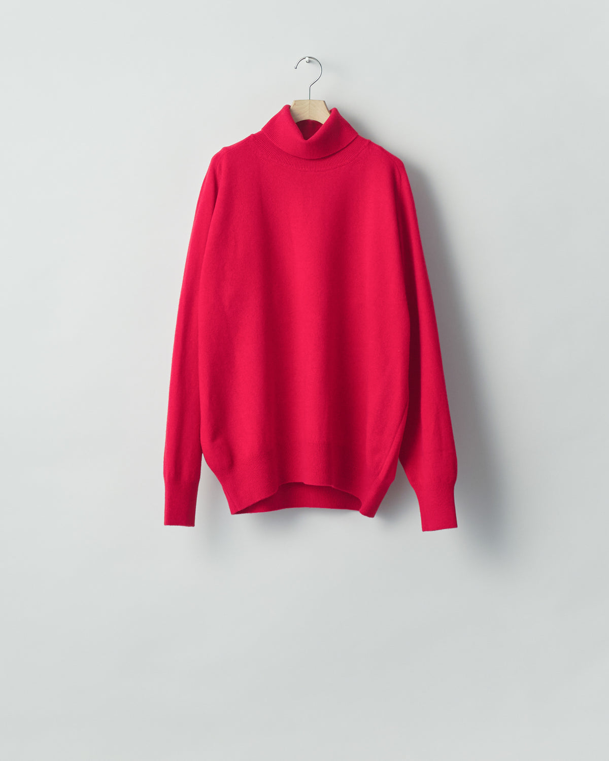 EXTRA FINE WOOL KNIT TURTLE NECK LS
