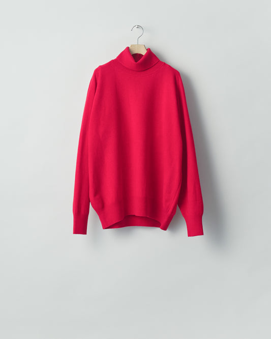 EXTRA FINE WOOL KNIT TURTLE NECK LS