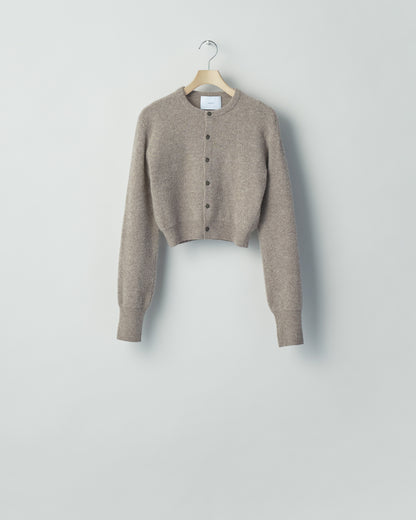 SUPER FINE WOOL MILLED KNIT MINI CARDIGAN