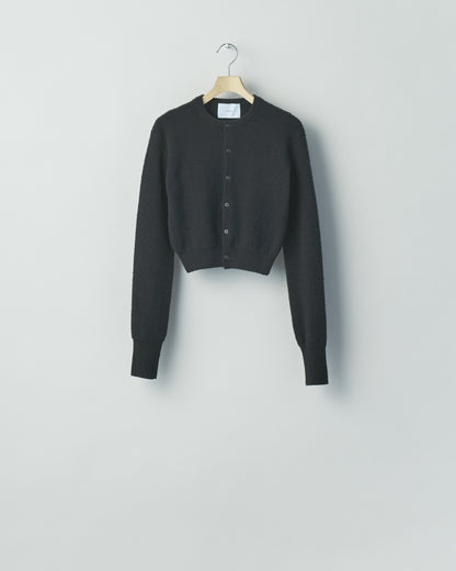 SUPER FINE WOOL MILLED KNIT MINI CARDIGAN