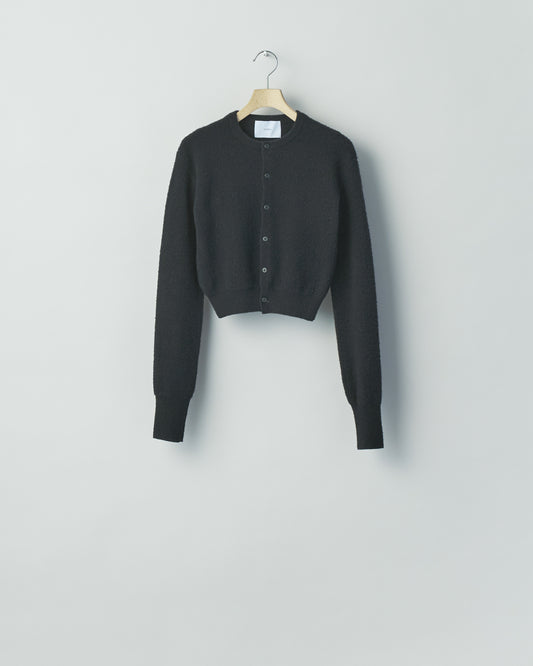 SUPER FINE WOOL MILLED KNIT MINI CARDIGAN