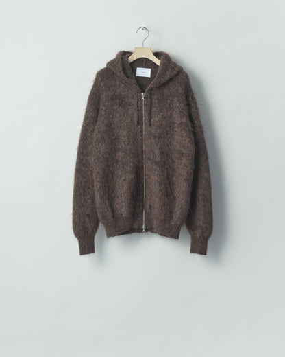 KID MOHAIR KNIT ZIP HOODY