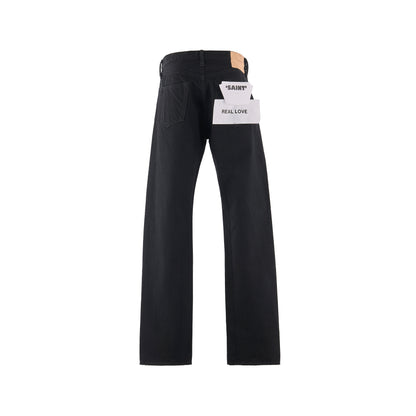077 / BLACK DENIM PANTS / STRAIGHT
