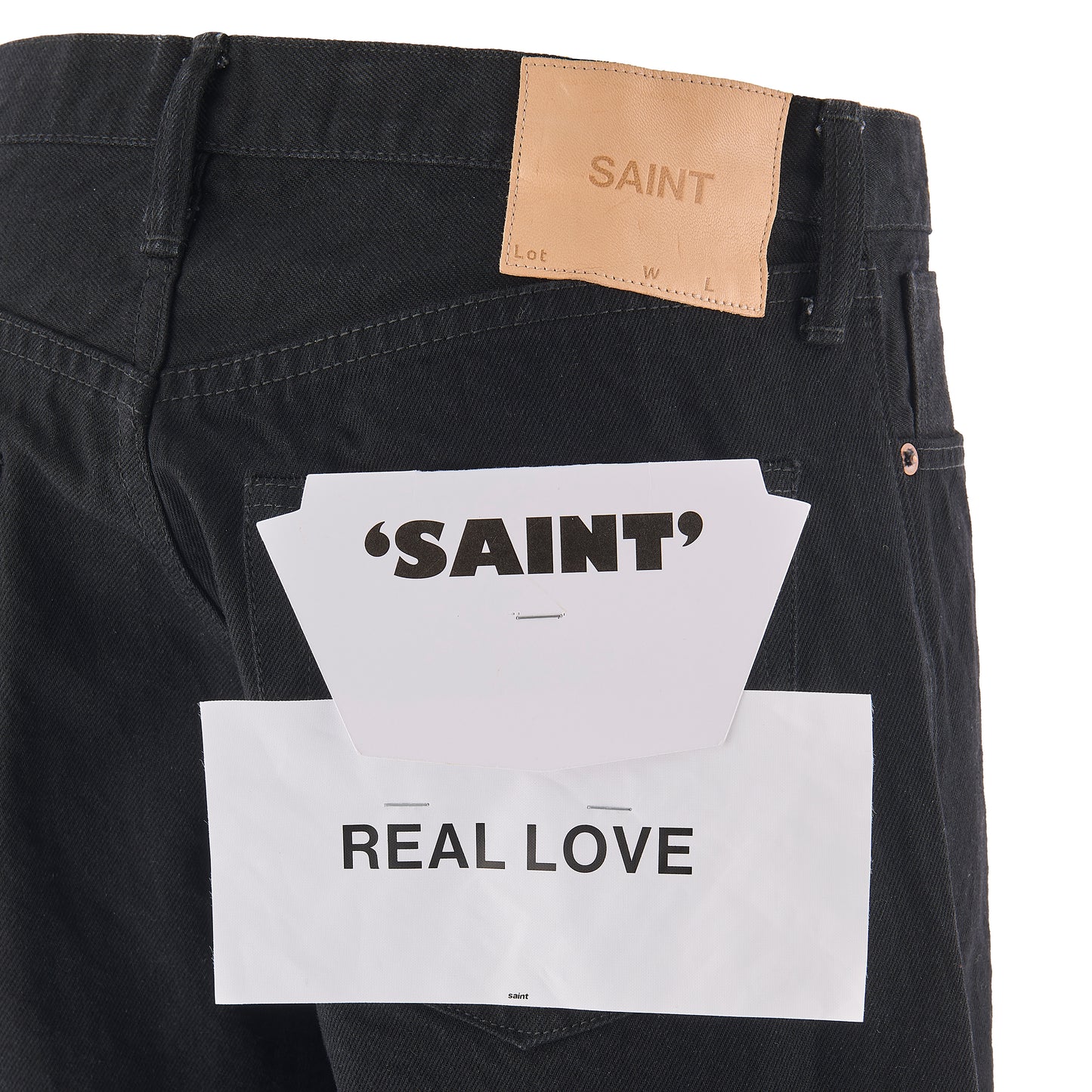 077 / BLACK DENIM PANTS / STRAIGHT
