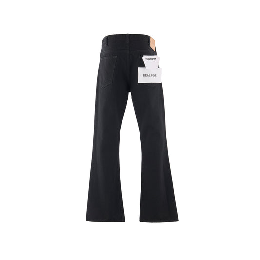 071 BLK FLARE DENIM PANTS/FLARE