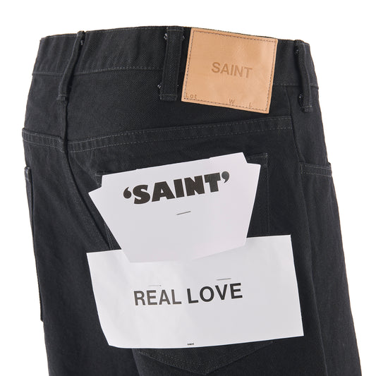 071 BLK FLARE DENIM PANTS/FLARE