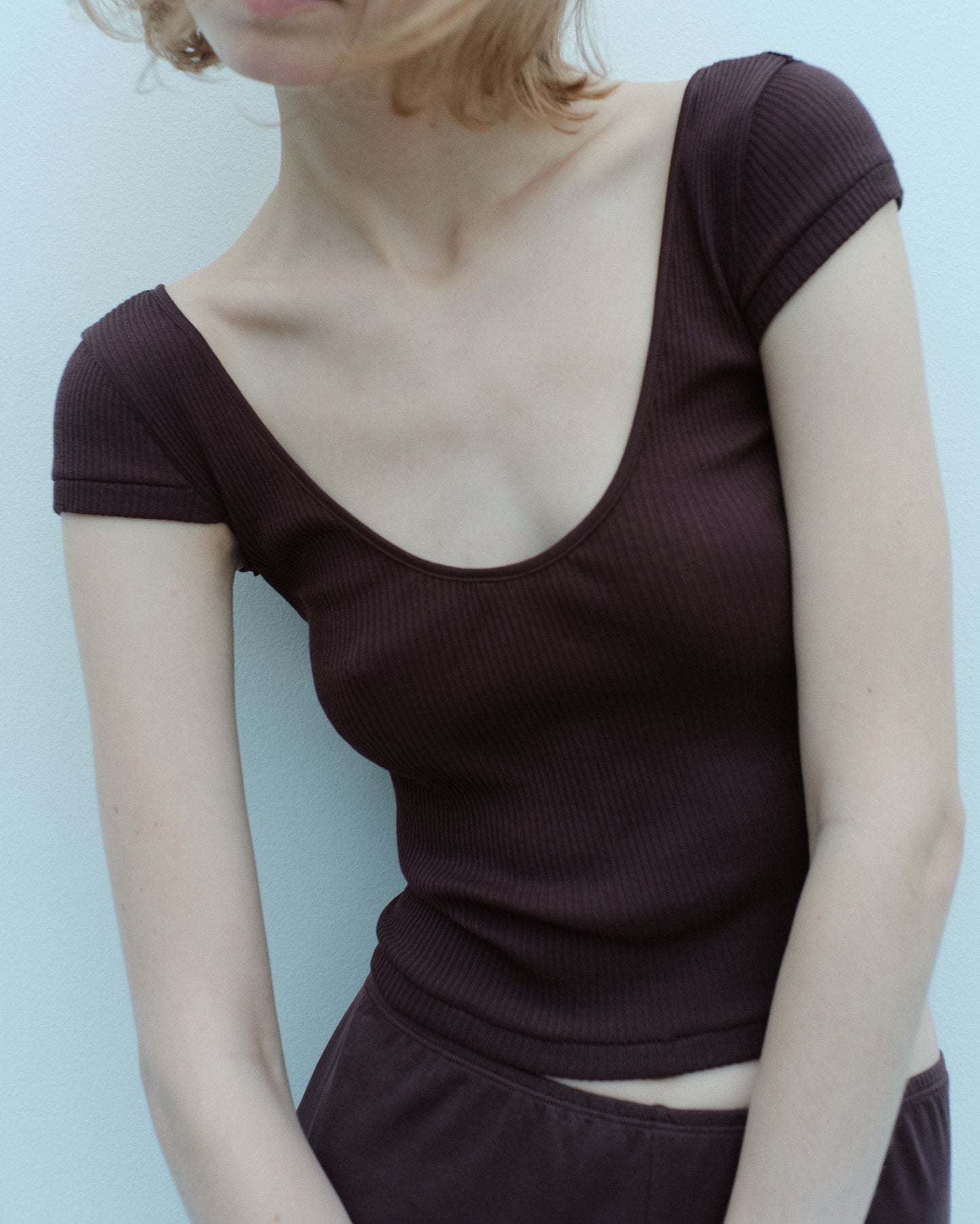 KAIA Two Way Scoop Cap Sleeve