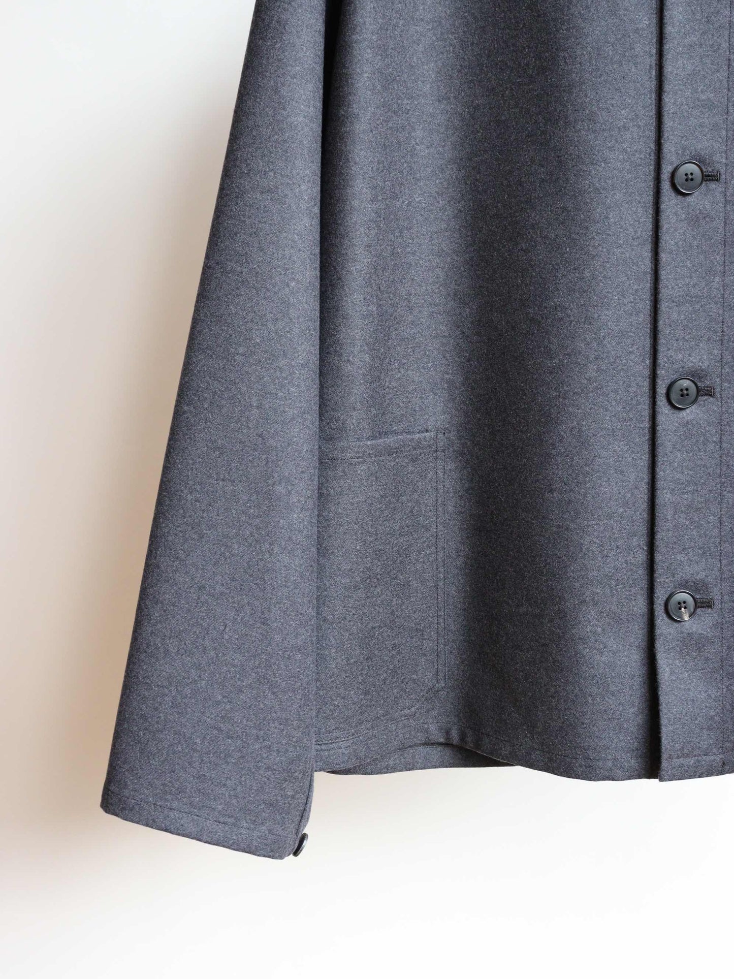 COAT084 Even Gray Flannel Blouson