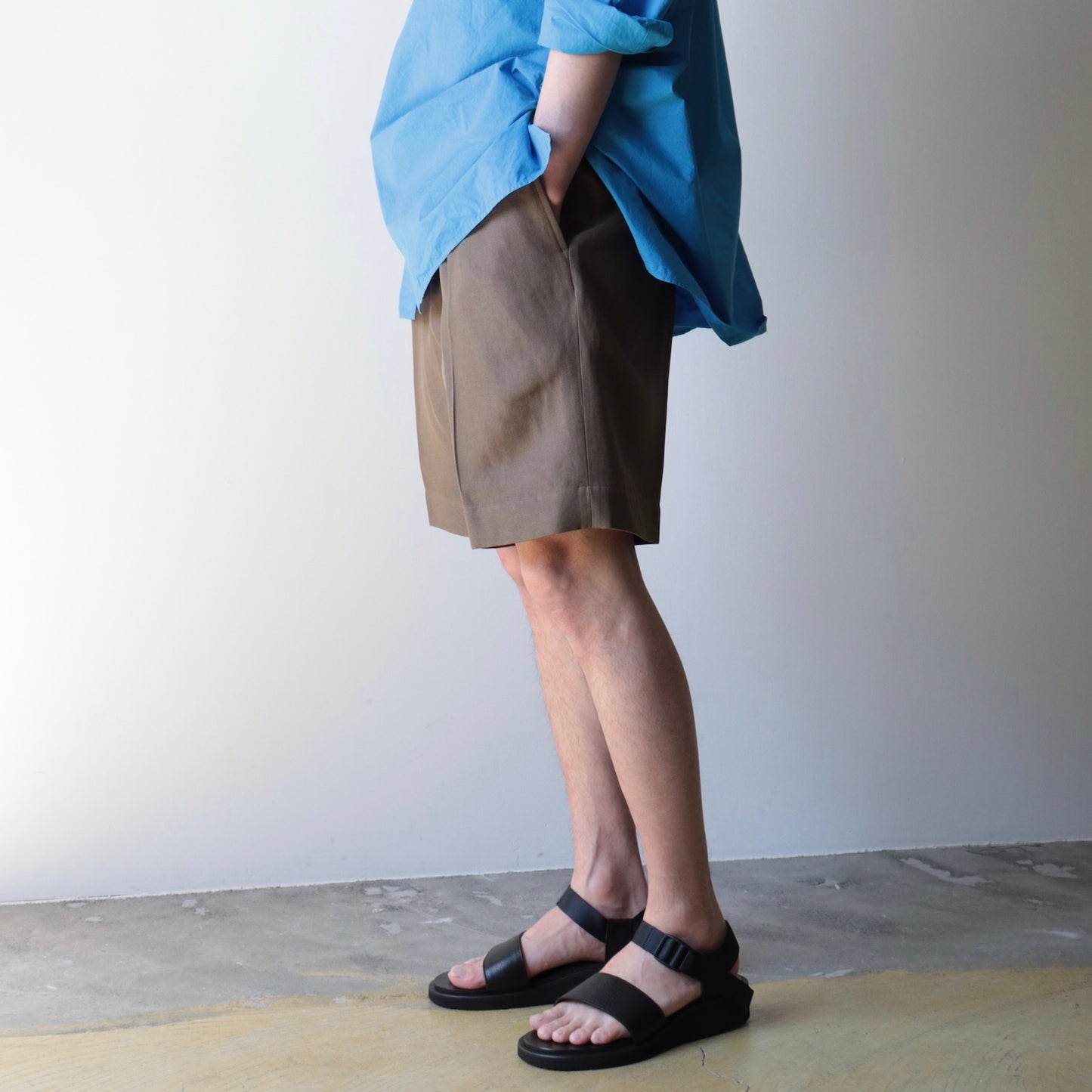 Trouser052 Bill Wool Linen Short