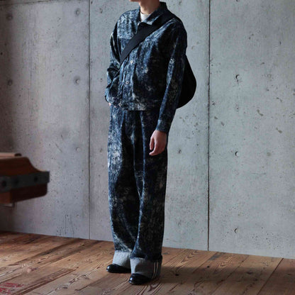 Lot.704 DENIM TROUSERS C.1920’S -Discharged Print