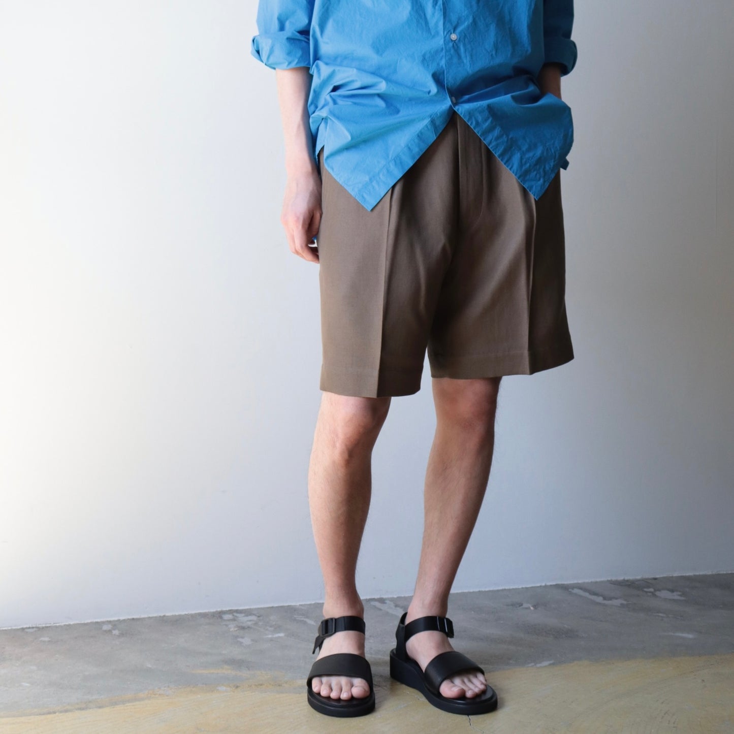 Trouser052 Bill Wool Linen Short