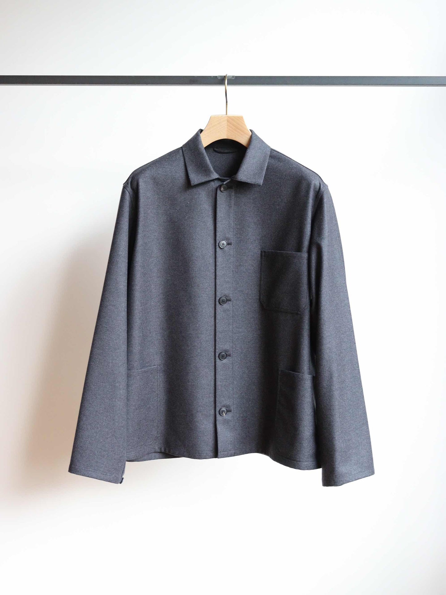 COAT084 Even Gray Flannel Blouson