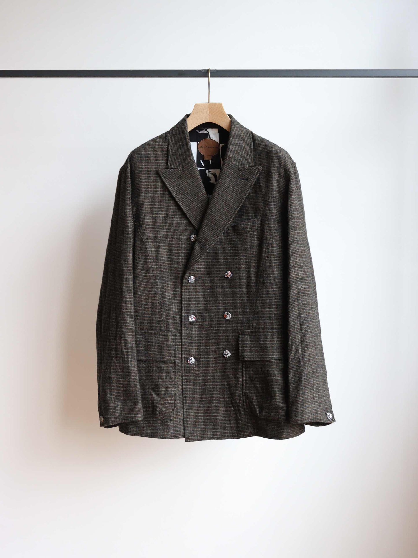 double breased director's jacket -check-