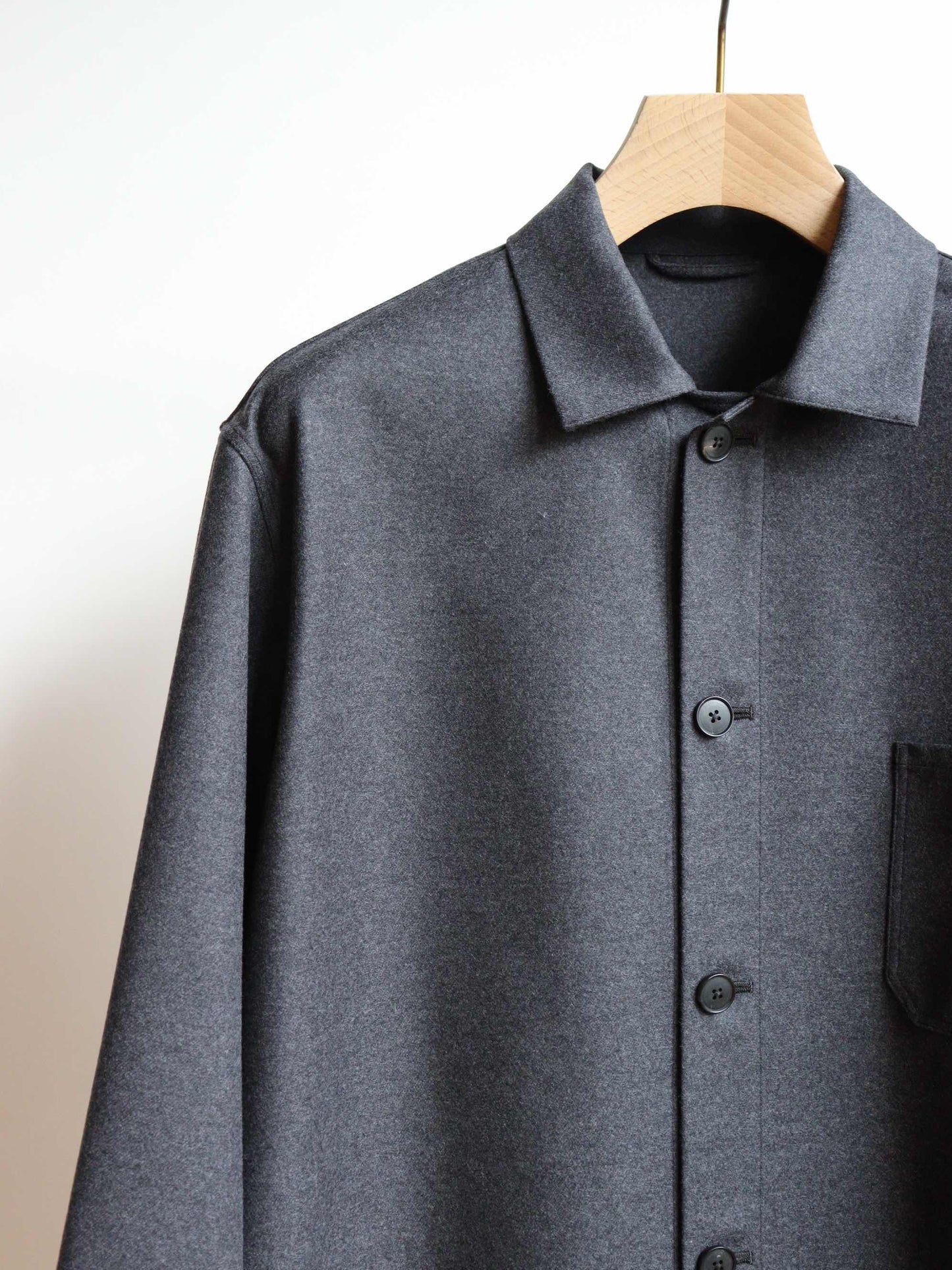 COAT084 Even Gray Flannel Blouson