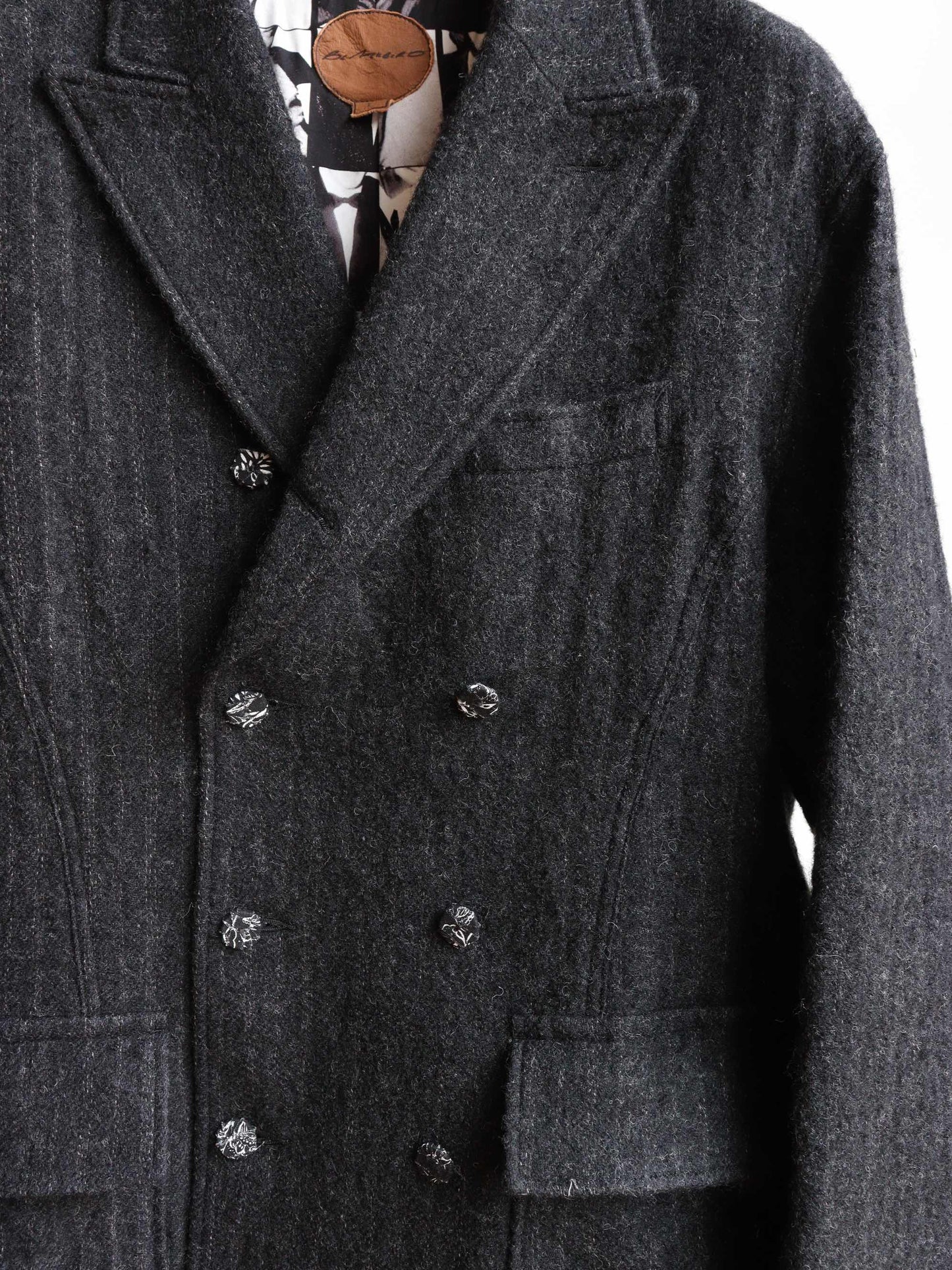 double breased director's jacket -stripe-