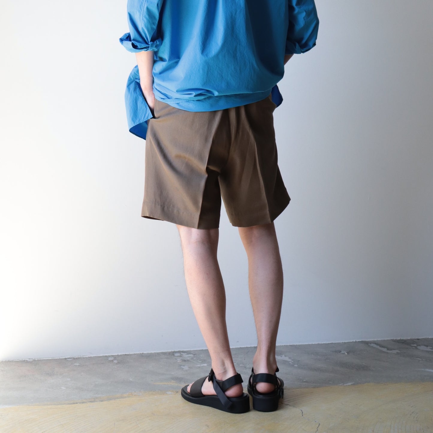 Trouser052 Bill Wool Linen Short