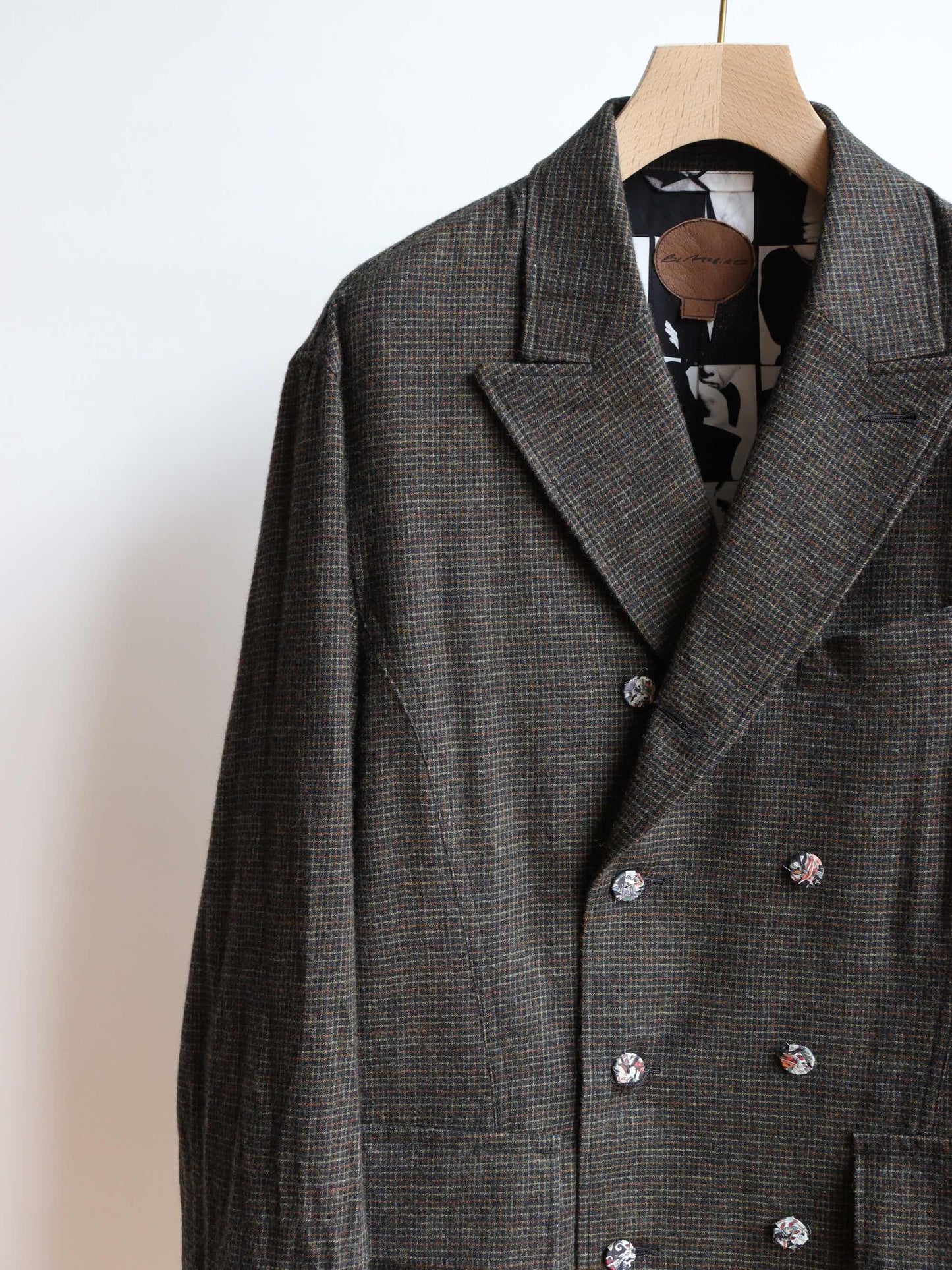 double breased director's jacket -check-