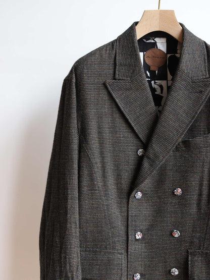 double breased director's jacket -check-