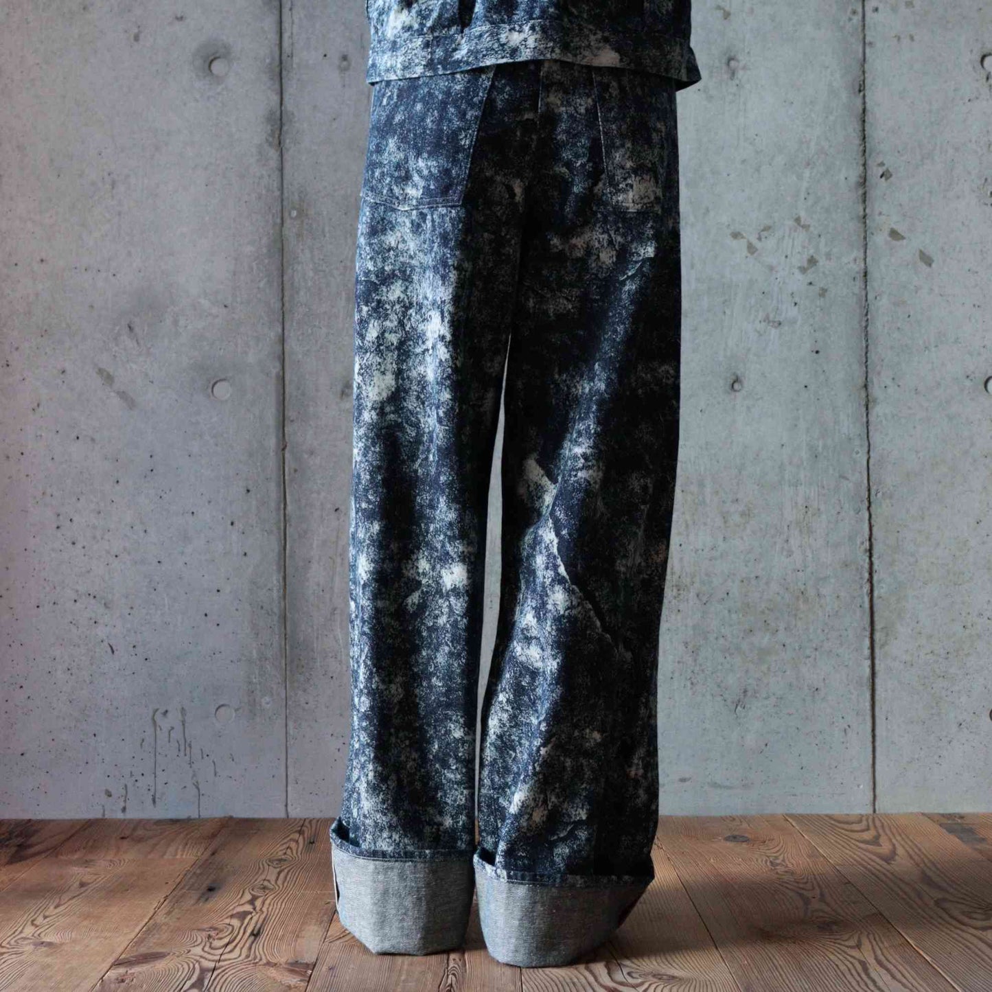 Lot.704 DENIM TROUSERS C.1920’S -Discharged Print
