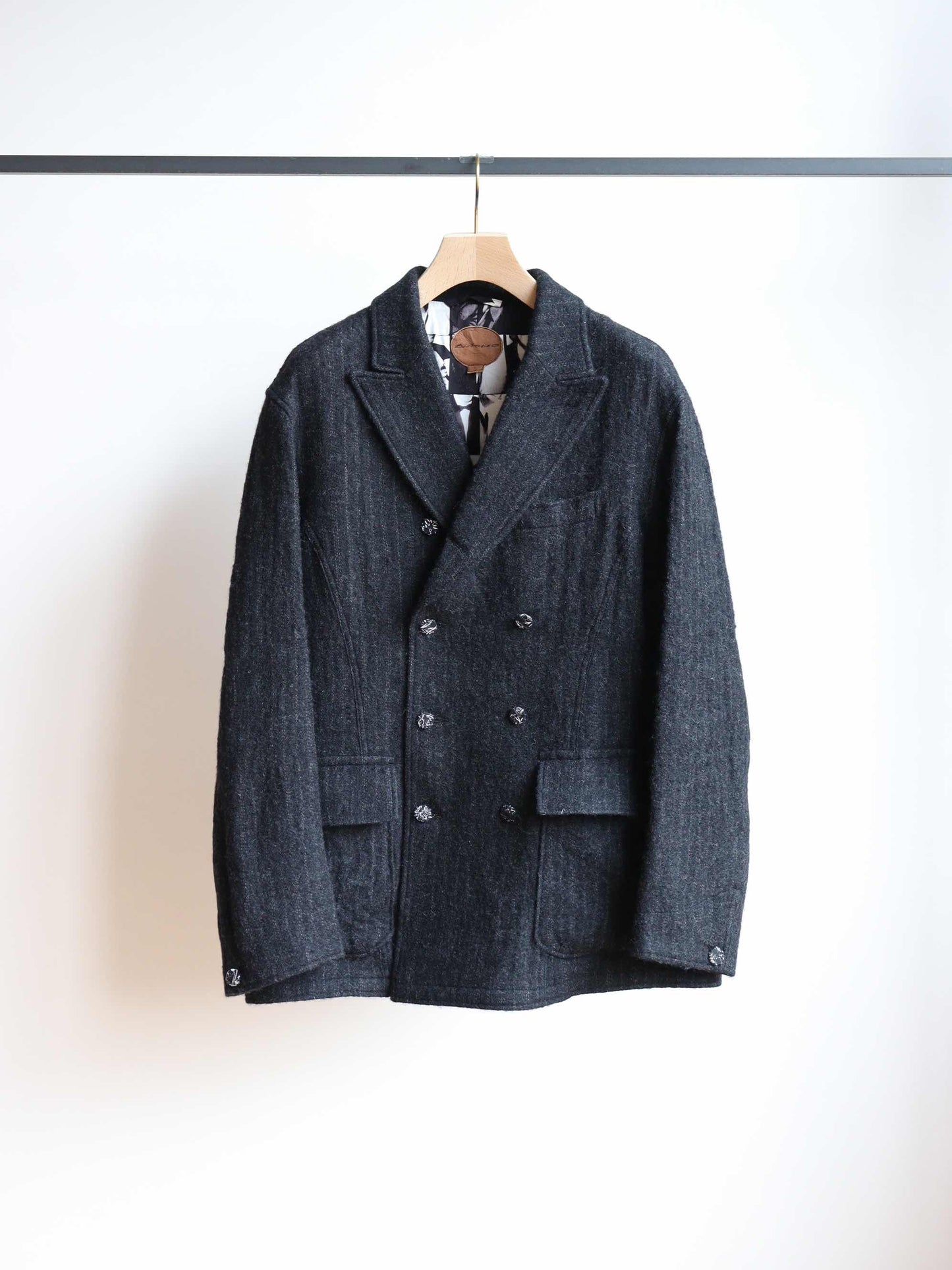 double breased director's jacket -stripe-