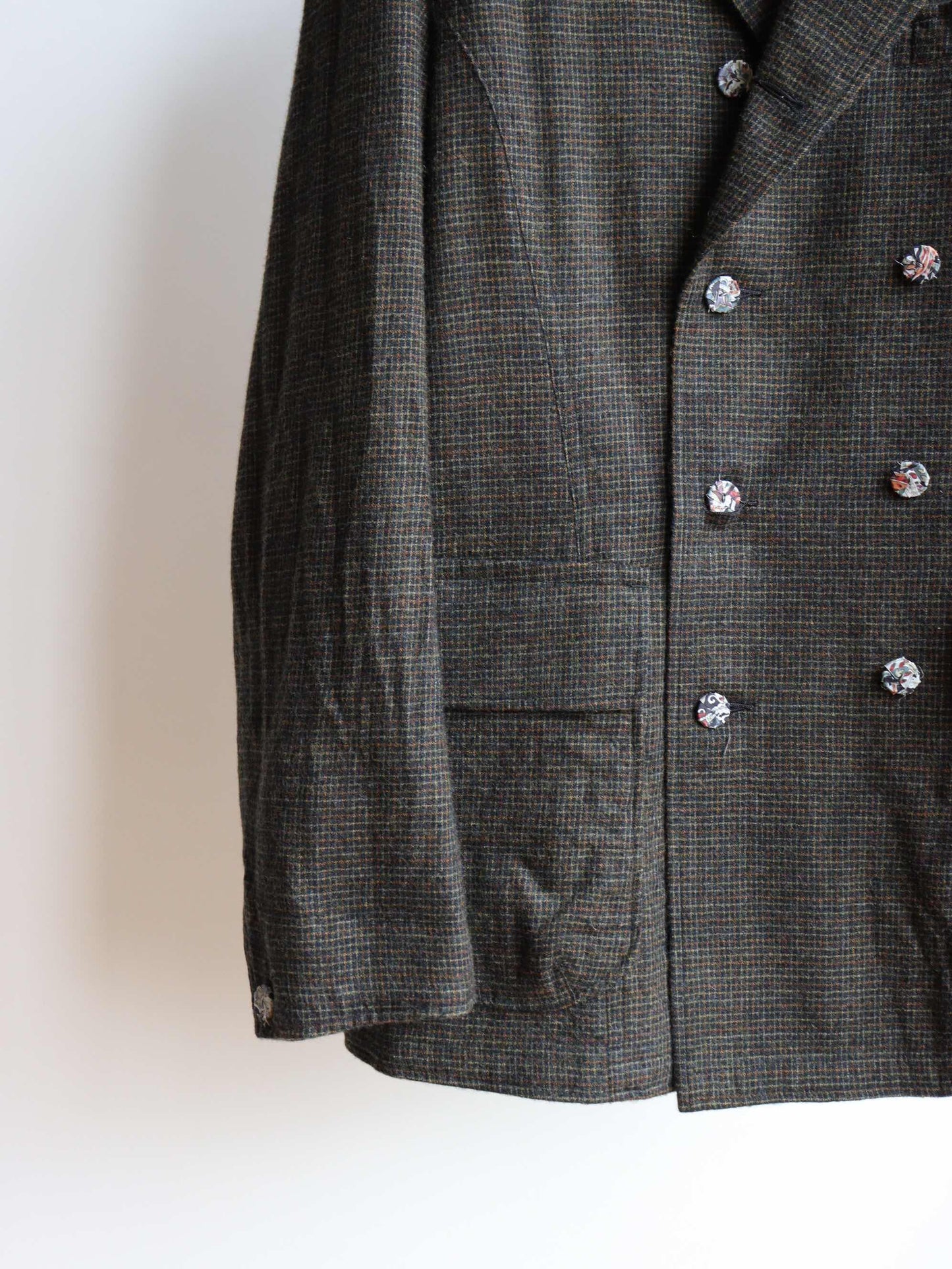 double breased director's jacket -check-