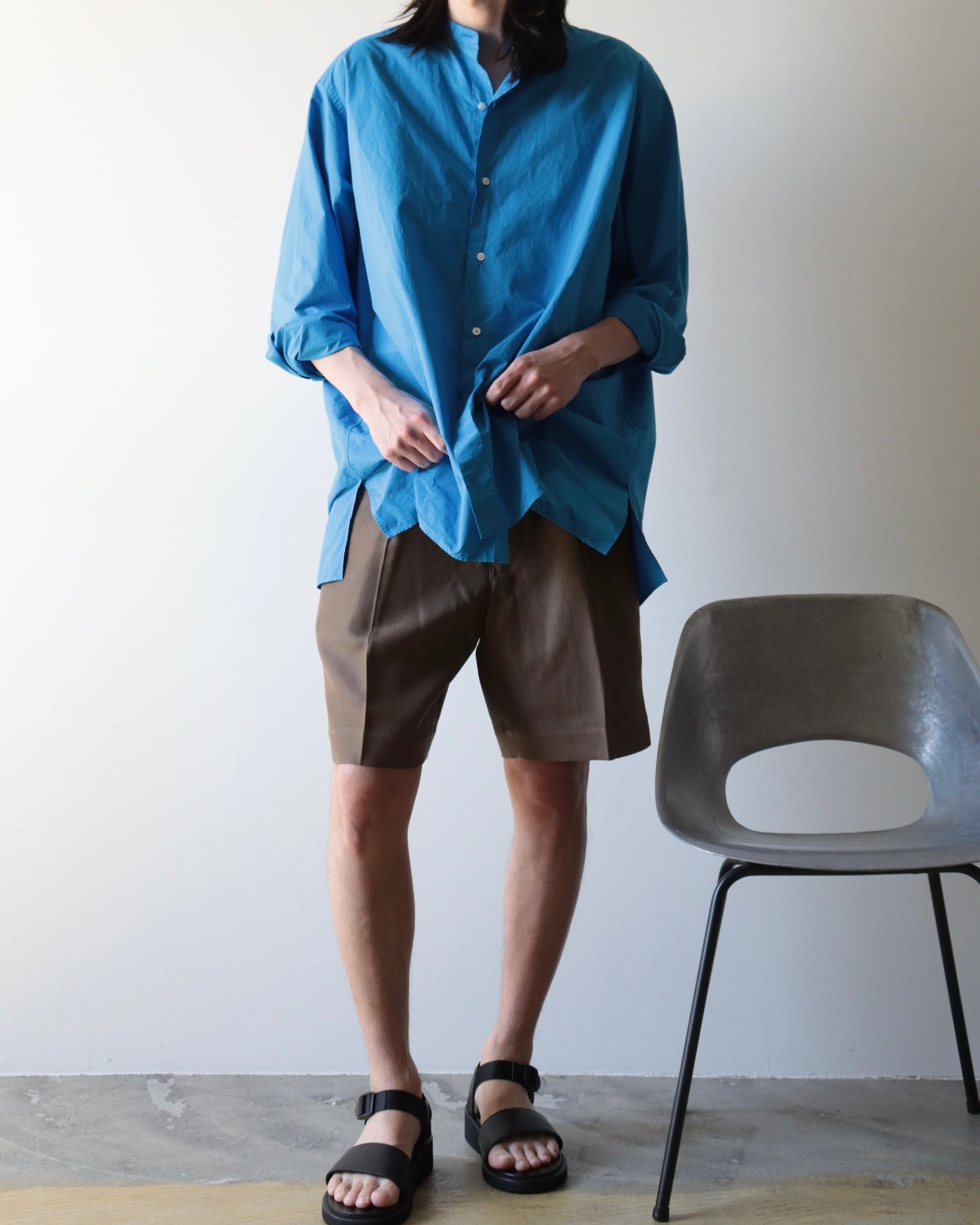 Trouser052 Bill Wool Linen Short